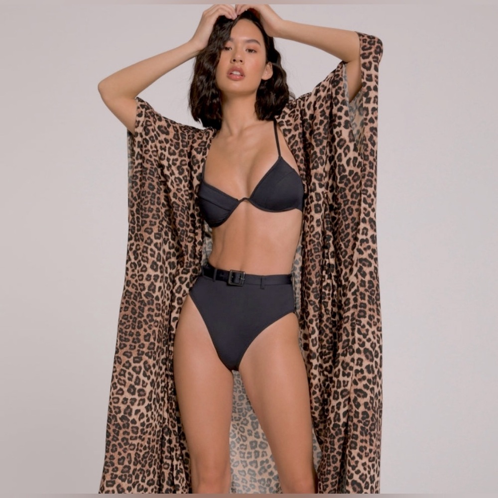 GOOD AMERICAN Showoff Bikini Bottom in Black Good American Size 1 NWT